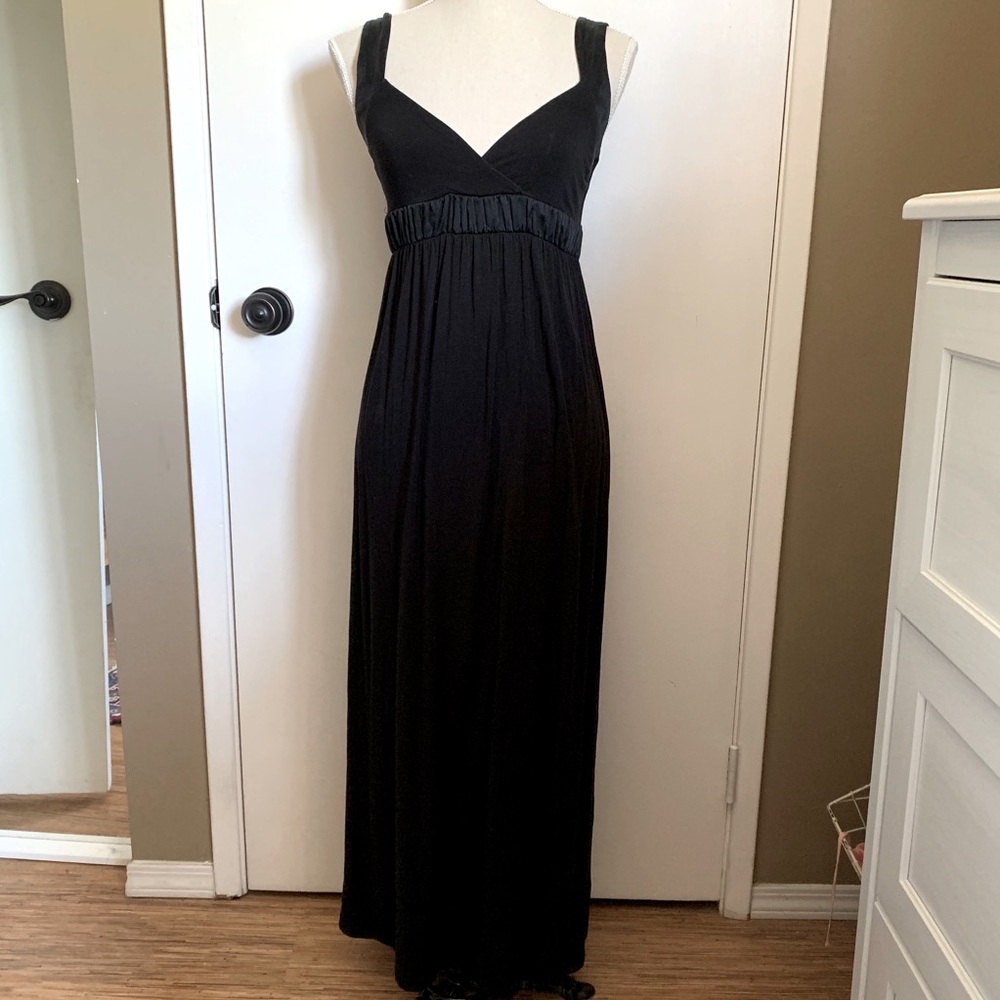 Kensie Maxi Dress XS Black Sleeveless Empire Waist